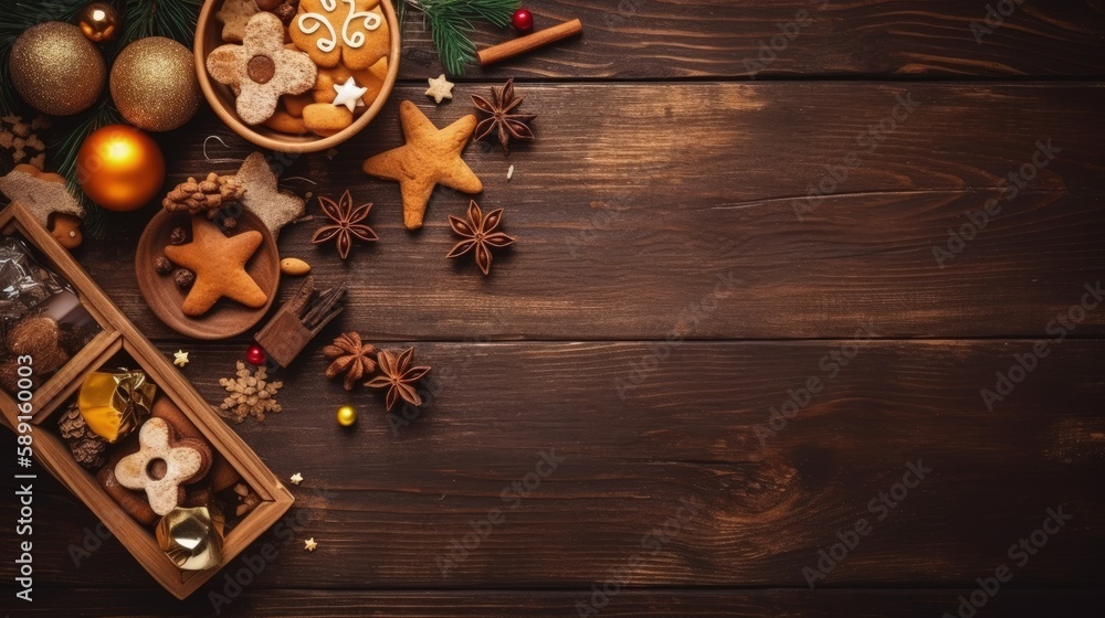 Copyspace background with saint nicholas day decor. Wallpaper template