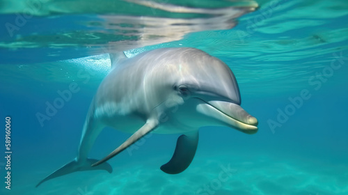 Dolphin in the ocean © Vlad