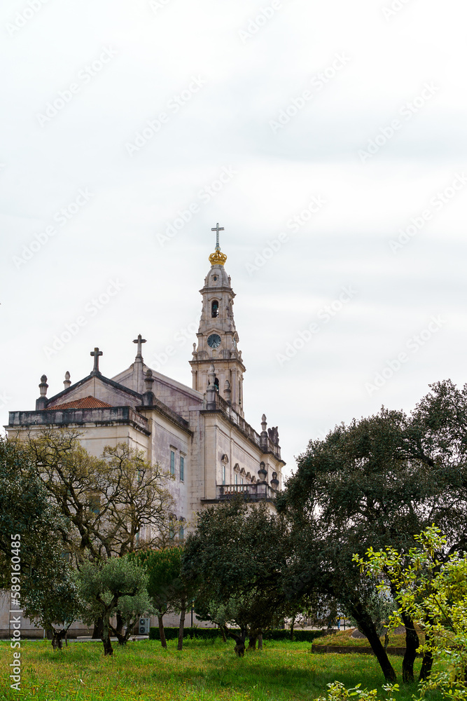 cathedral spire and bell tower fatima portugal