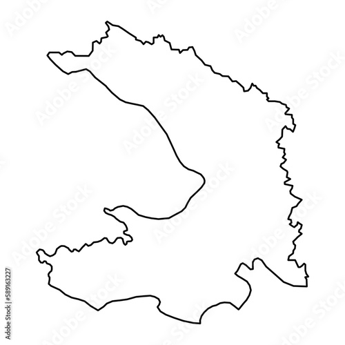 Coastal–Karst map, region of Slovenia. Vector illustration.