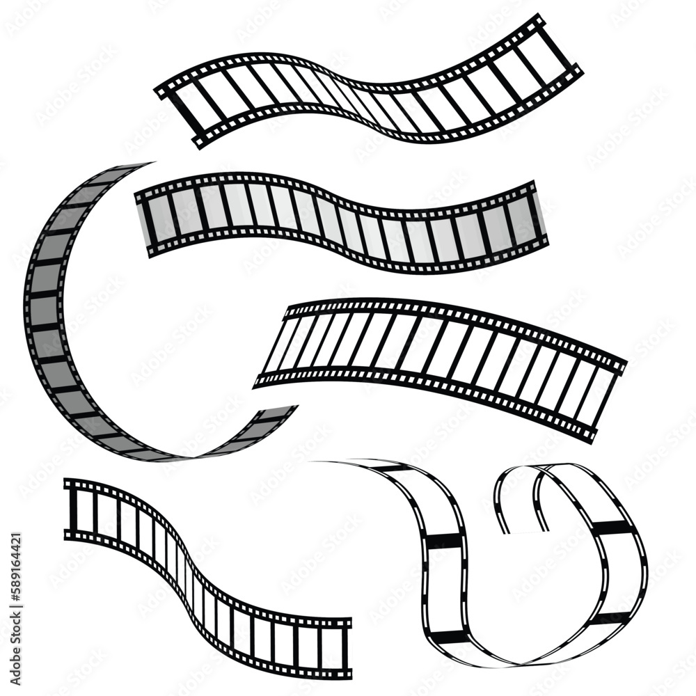 movie film strip. Film tape vintage icon isolate. movies film