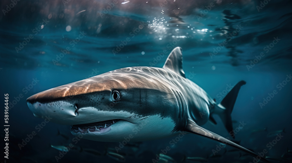 Naklejka premium Shark in the ocean