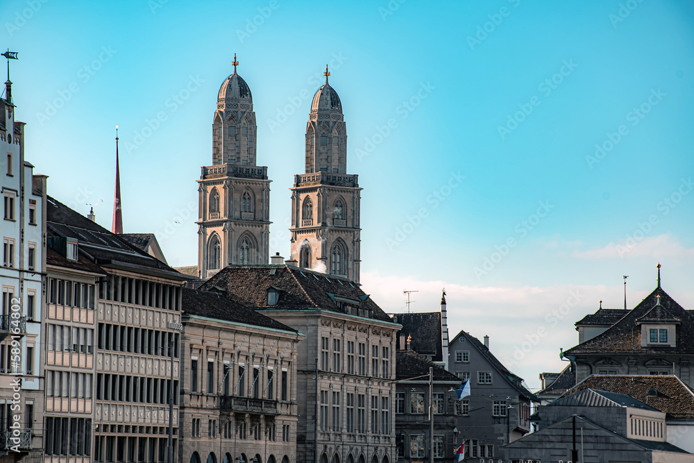 saint cathedral in Zürich city