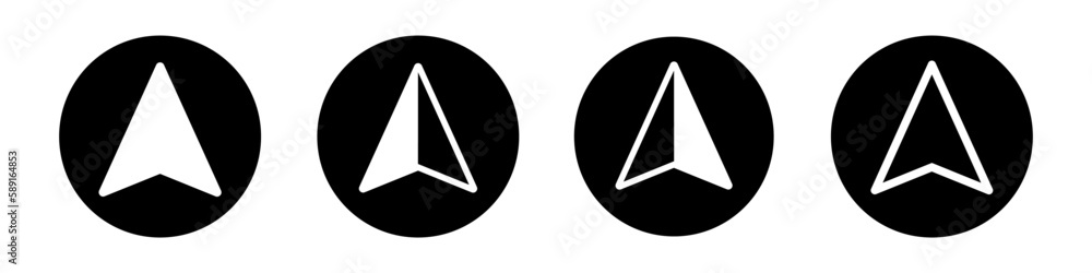 North direction. Compass vector arrow. Set of isolated icon arrow. North vector graphic illustration. North direction. Compass vector arrow. Set of isolated icon arrow. North vector graphic illustration.