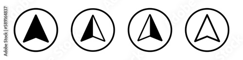 North direction. Compass vector arrow. Set of isolated icon arrow. North vector graphic illustration.