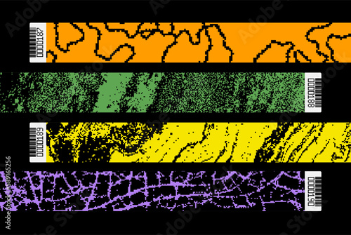 Vector Distress Halftone Nature Texture. Grunge Dither Bitmap background, unique vector pixels, dither transitions