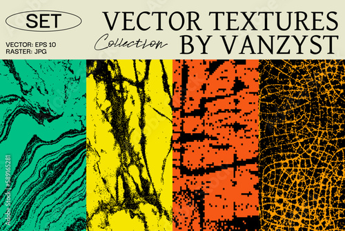 Vector Distress Halftone Nature Texture. Grunge Dither Bitmap background, unique vector pixels