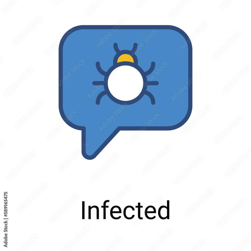 Infected Icon Design. Suitable for Web Page, Mobile App, UI, UX and GUI design. Infected Icon Design. Suitable for Web Page, Mobile App, UI, UX and GUI design.