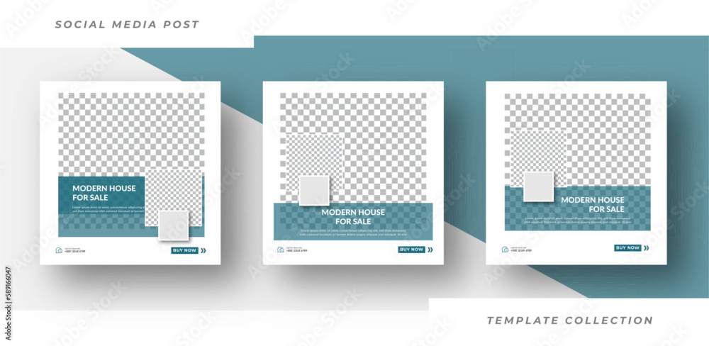 Modern house for sale social media post template
Modern house for sale social media post template