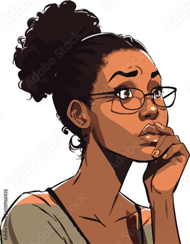 black woman fighting for her rights