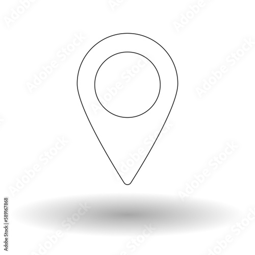 map pointer icon.Location icon simple vector design.	