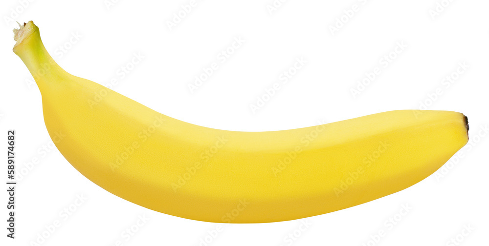 Single ripe banana isolated on transparent background Single ripe banana isolated on transparent background
