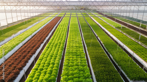 A high-angle shot of a gree...