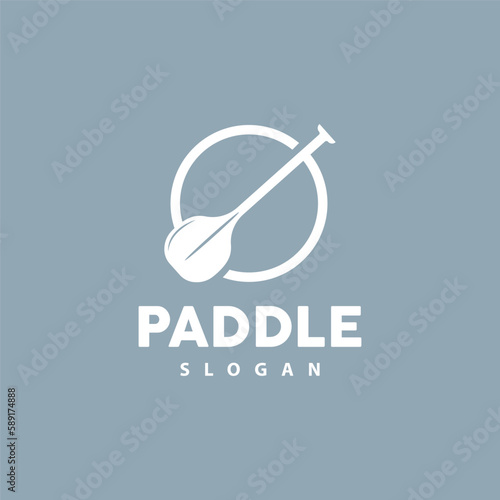 Paddle Logo, Boat Paddle Vector, Crossed Paddle Icon, Illustration Symbol Simple Design