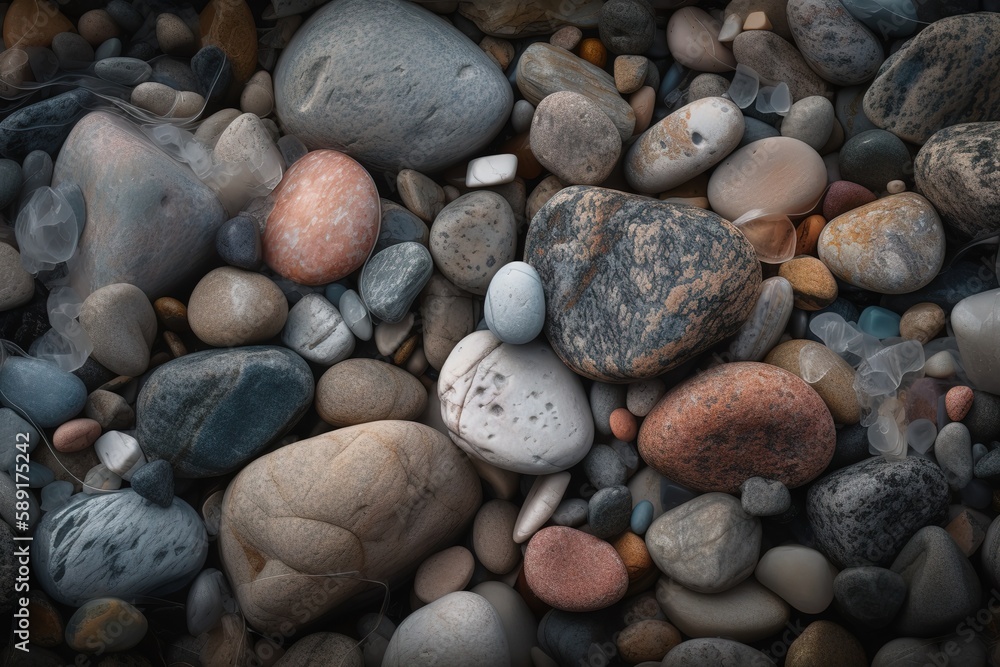 Full Frame Shot Of Stones, Generative AI Full Frame Shot Of Stones, Generative AI
