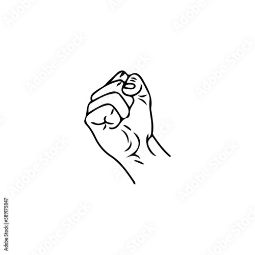 vector illustration of a fist