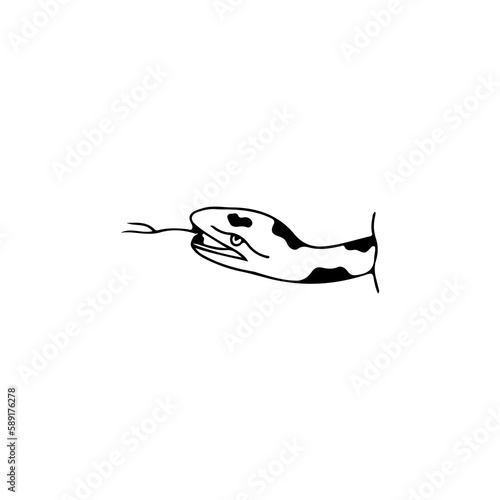 vector illustration of snake head