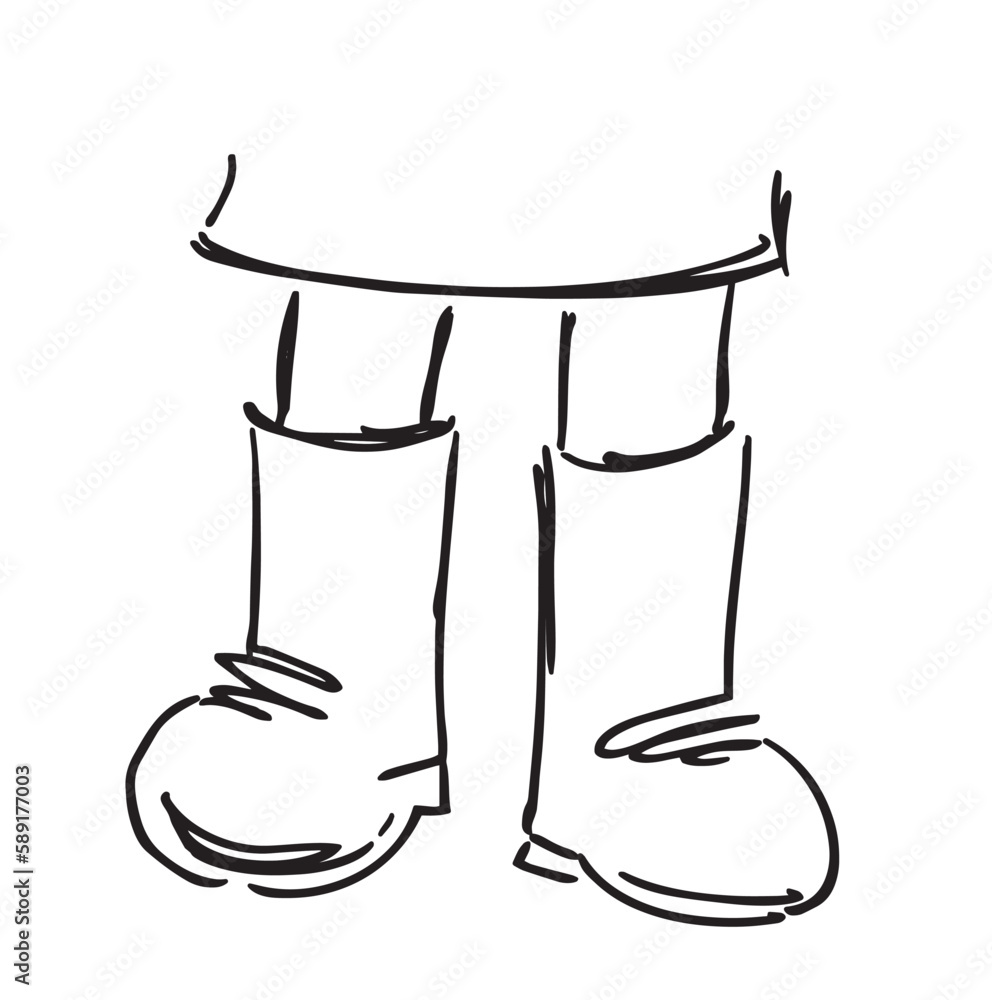 sketch illustration of a boot hand drawn vector illustration Stock sketch illustration of a boot hand drawn vector illustration Stock