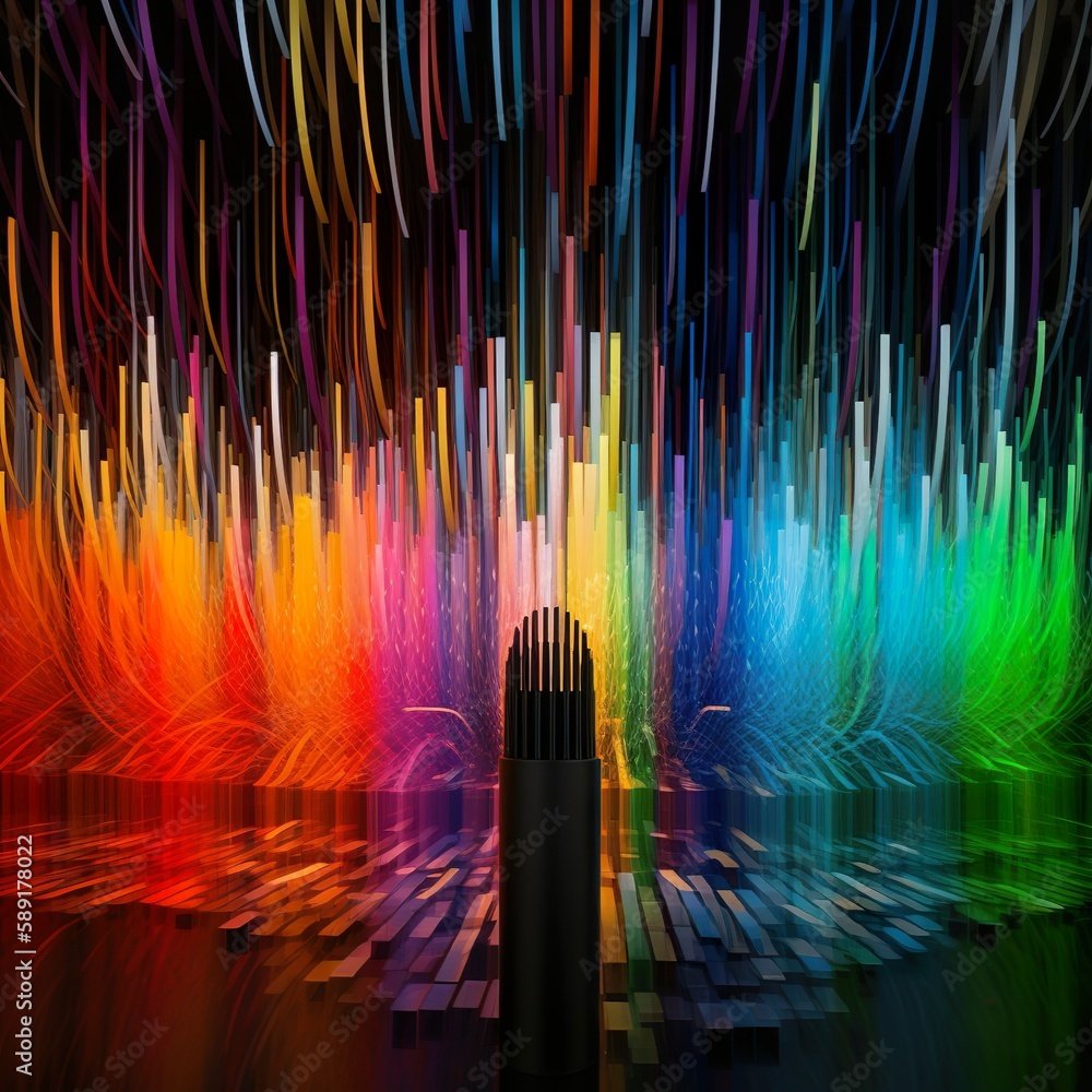 Unheard Melodies, abstract representations of sound waves emanating