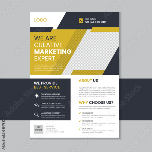 Corporate business flyer, Flyer cover design, Annual report, Corporate presentation, Agency marketing poster, Digital marketing flyer, Business brochure and editable print ready layout template design