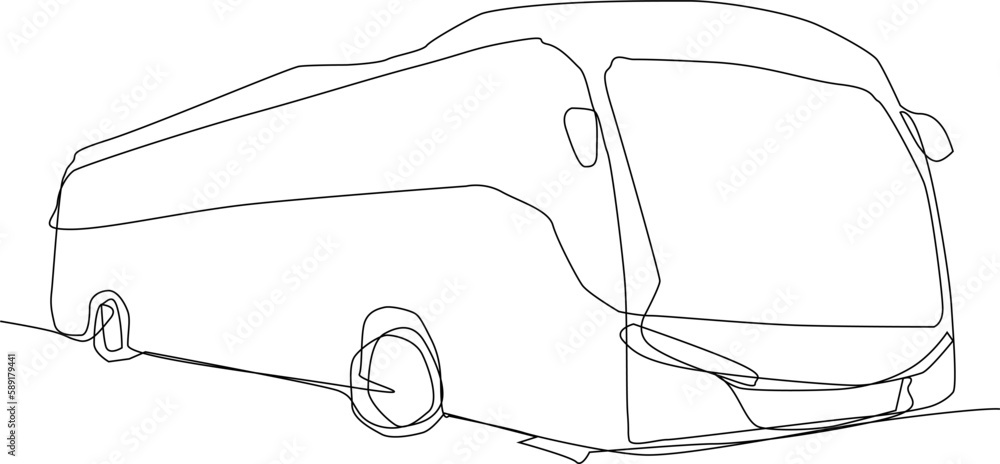 hand drawn sketch of bus