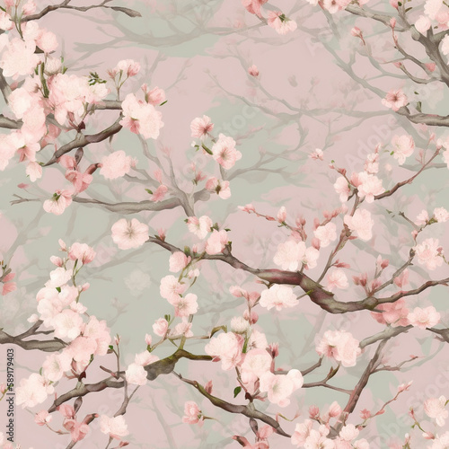 Seamless repeating pattern - beautiful floral pattern