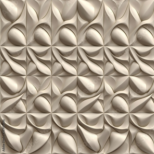 Seamless repeating pattern - geometric 3d elements