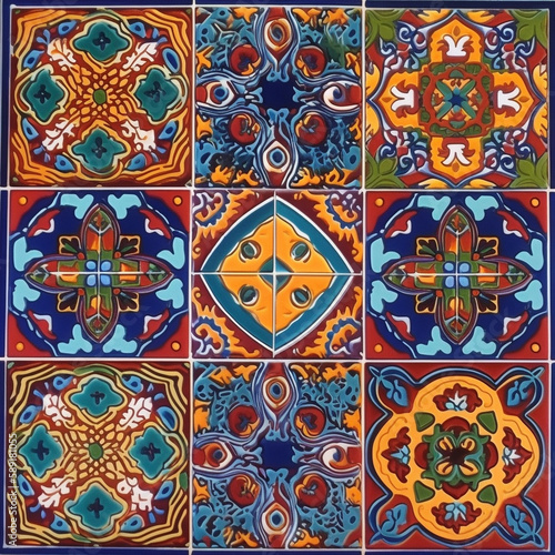 Seamless repeating pattern - ethnic tile pattern