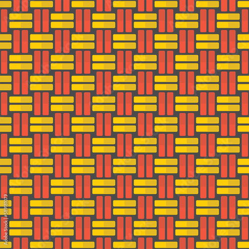 Braiding seamless background. Striped, abstract geometric pattern. Simple braided linear texture. Vector illustration EPS 10.
