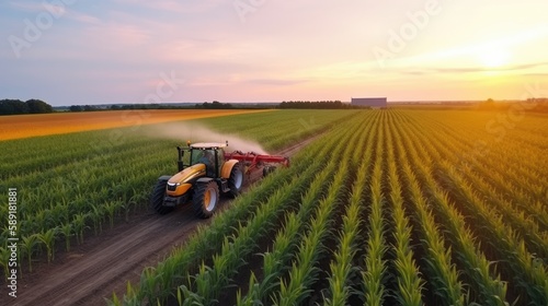 tractor in field  Generative AI