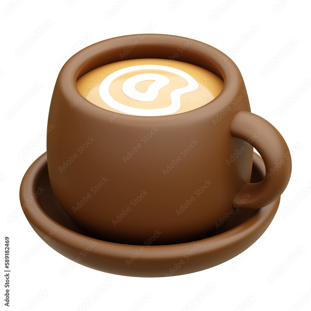 coffee cup 3d render illustration icon coffee cup 3d render illustration icon