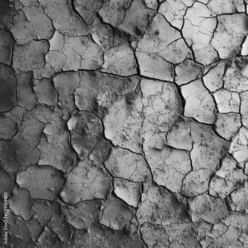 seamless cracked earth background - by generative ai