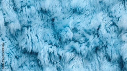 blue fur seamless background - by generative ai