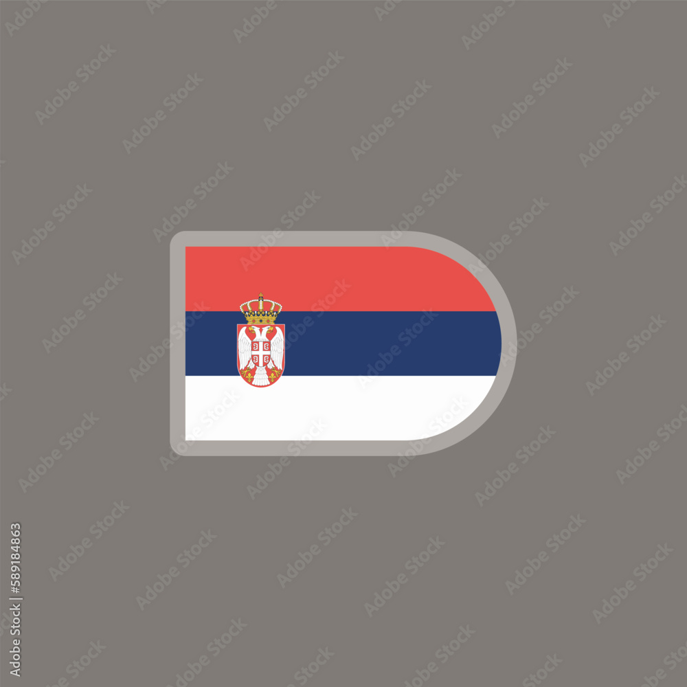 Fototapeta premium Illustration of serbia flag Template