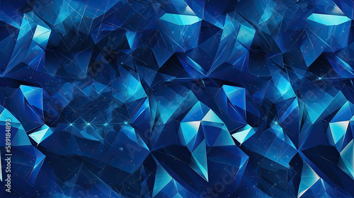 blue diamond background texture - by generative ai