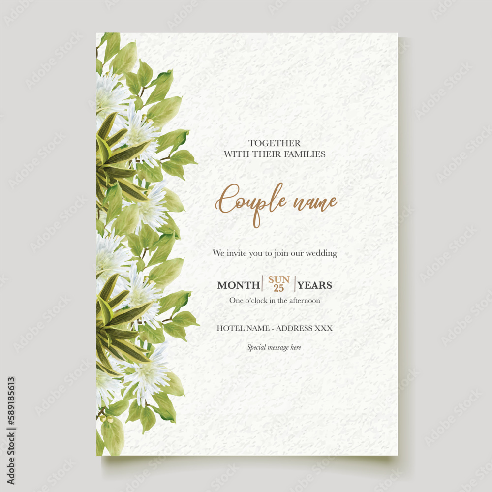 wedding watercolour invitation templates