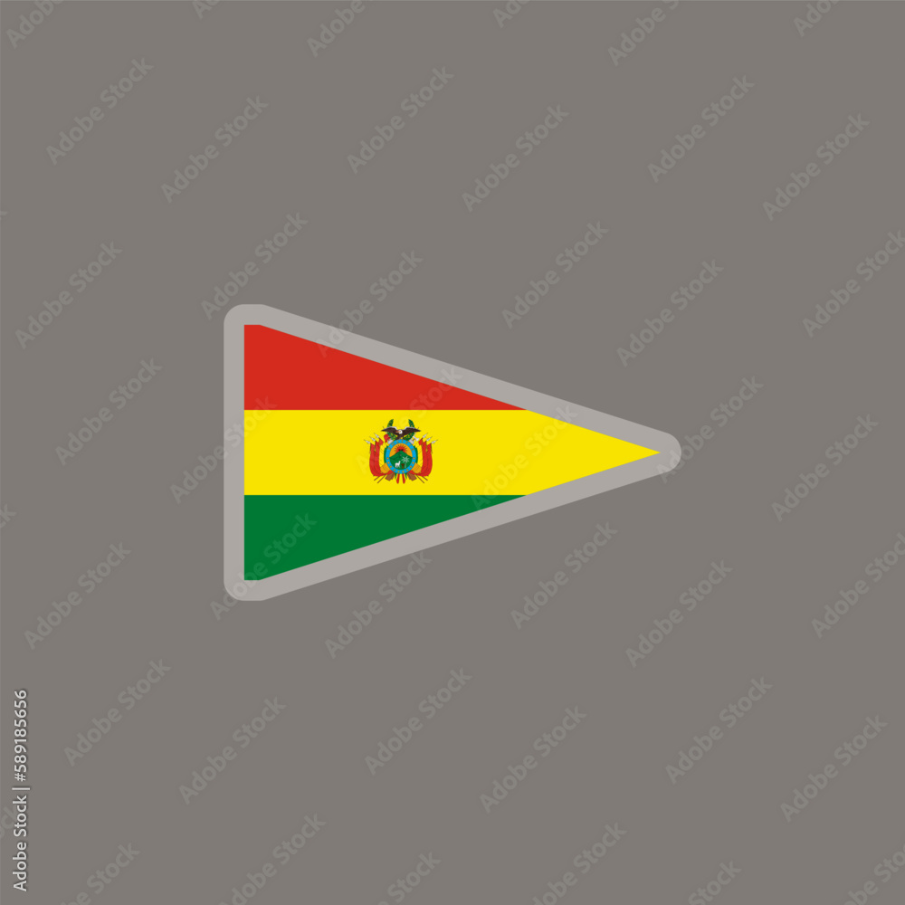 Fototapeta premium Illustration of bolivia flag Template