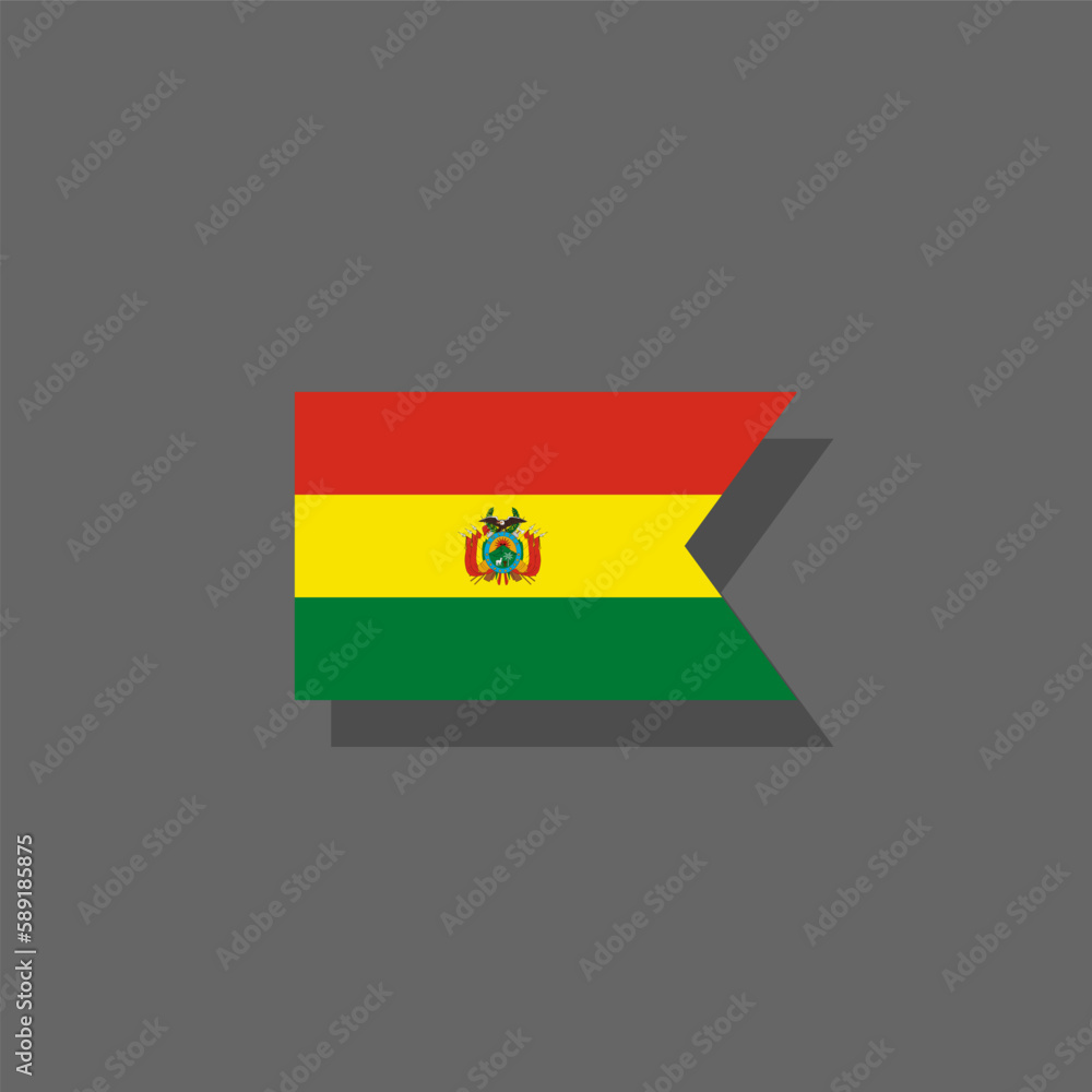 Fototapeta premium Illustration of bolivia flag Template