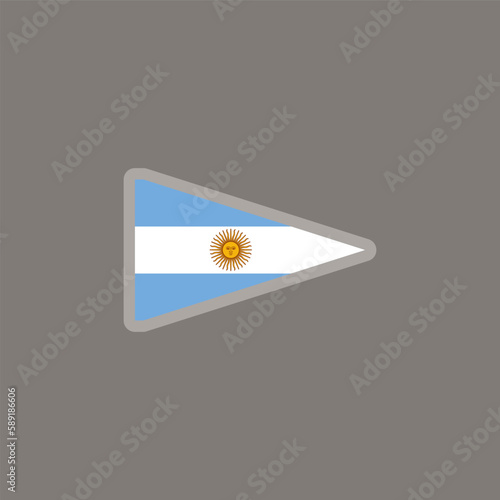 Illustration of argentina flag Template