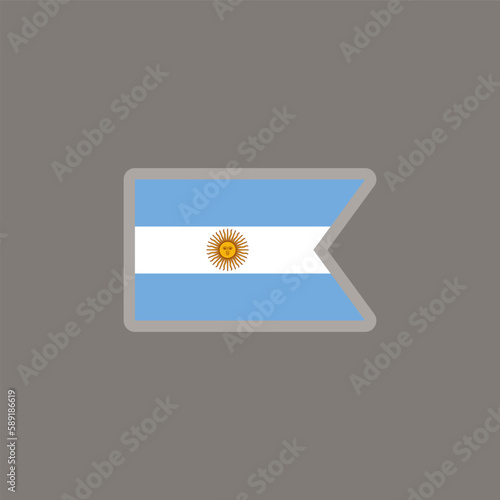 Illustration of argentina flag Template