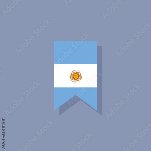 Illustration of argentina flag Template
