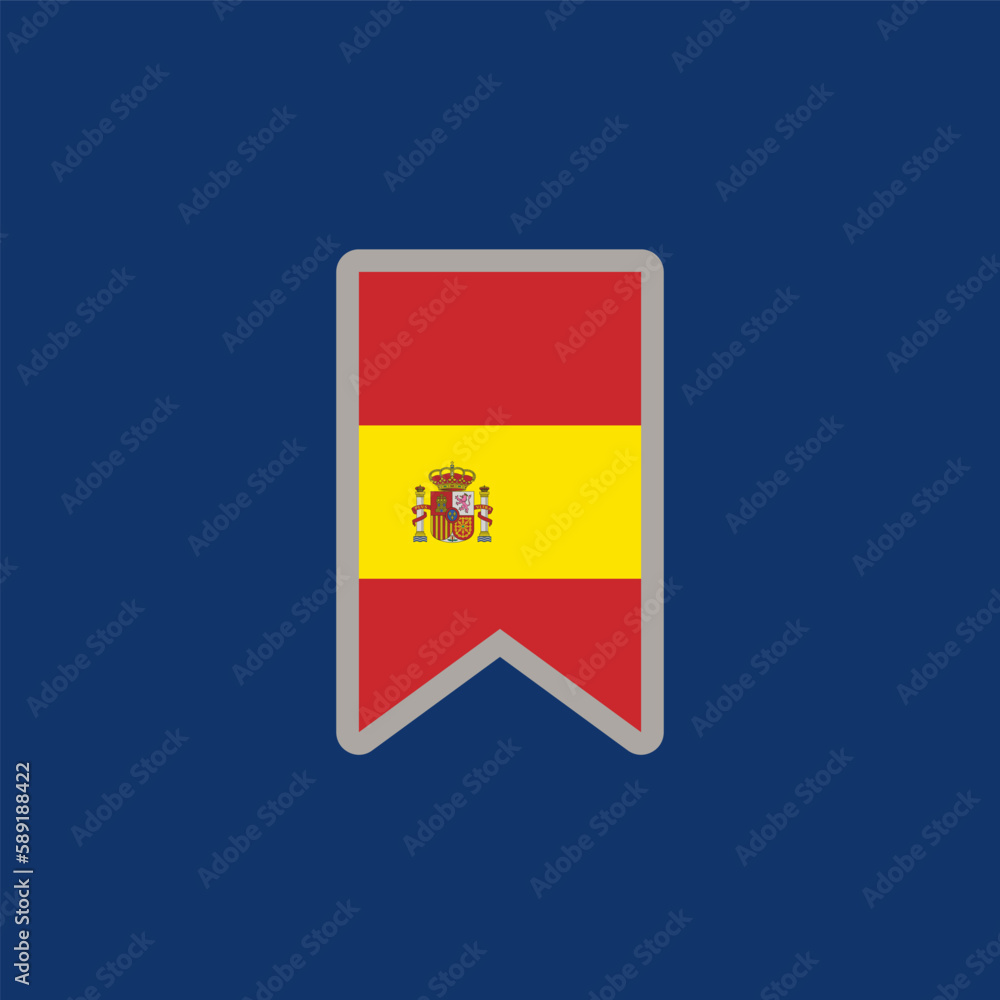 Fototapeta premium Illustration of spain flag Template