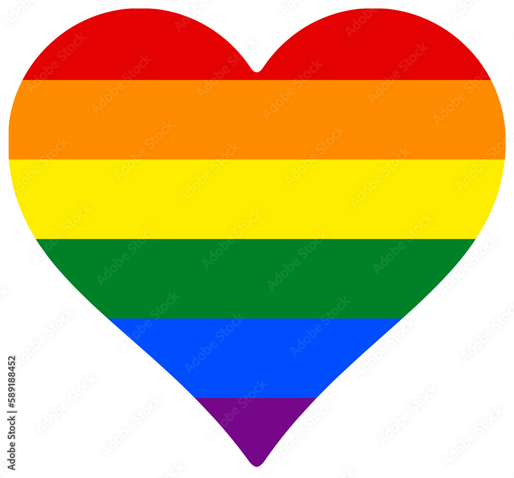 rainbow flag in heart shape as lgbt love and diversity symbol rainbow flag in heart shape as lgbt love and diversity symbol