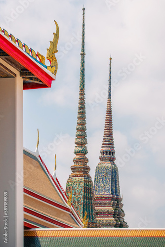 Obraz na płótnie Temple à Bangkok, le Wat Pho w salonie