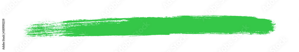 Farbstreifen in grün gemalt mit einem Pinsel