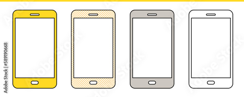 シンプルでスッキリとしたスマホイラスト