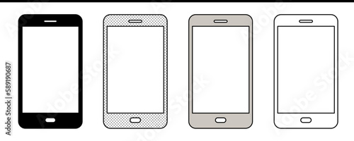 シンプルでスッキリとしたスマホイラスト