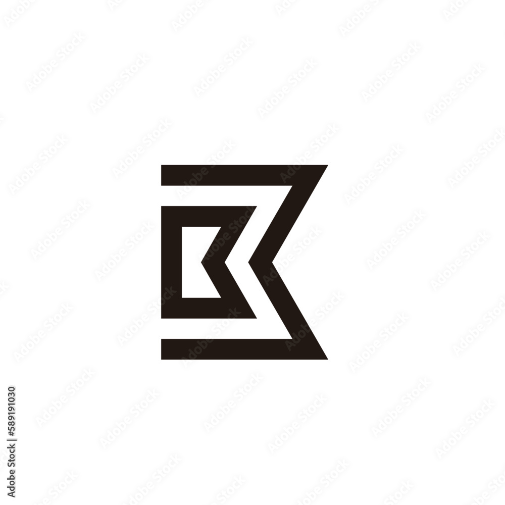 letter bk simple geometric line logo vector letter bk simple geometric line logo vector