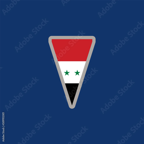 Illustration of Syria flag Template