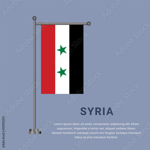 Illustration of Syria flag Template